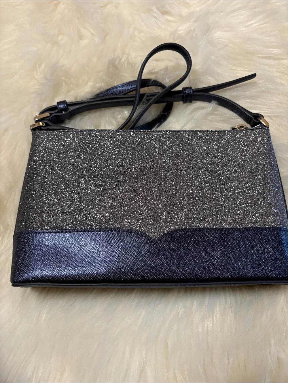 kate spade New York Lola Glitter Navy Dusk Crossbody Bag